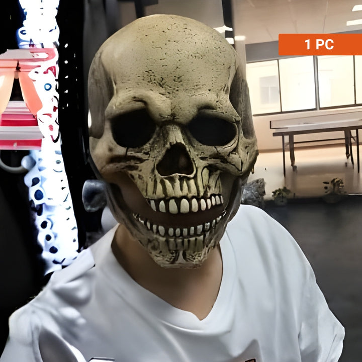 Mobile Mask Halloween Skull - Yellow