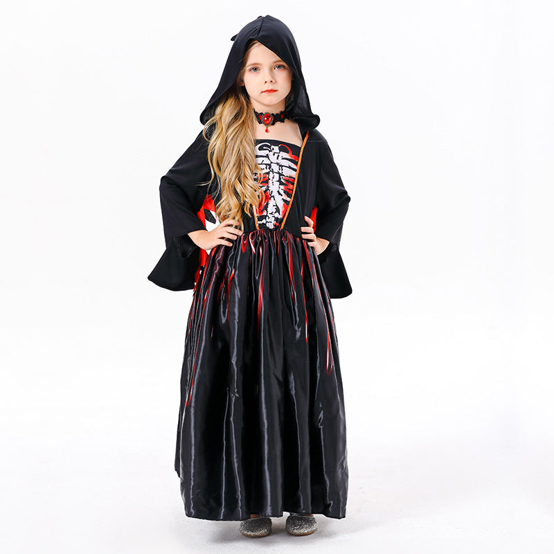 Halloween Children's Cos Witch Skull Clothing