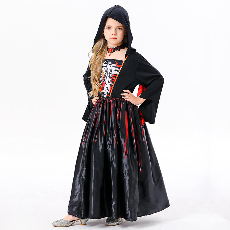 Halloween Children's Cos Witch Skull Clothing