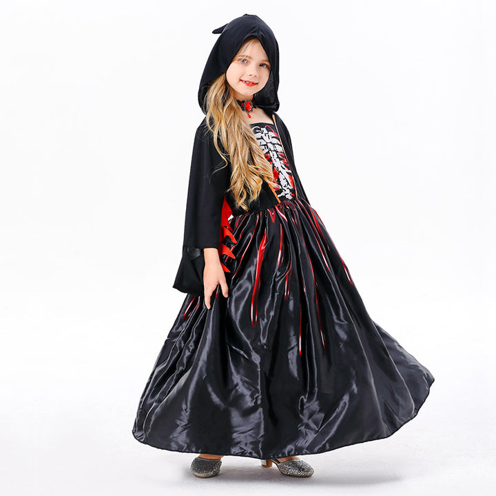 Halloween Children's Cos Witch Skull Clothing