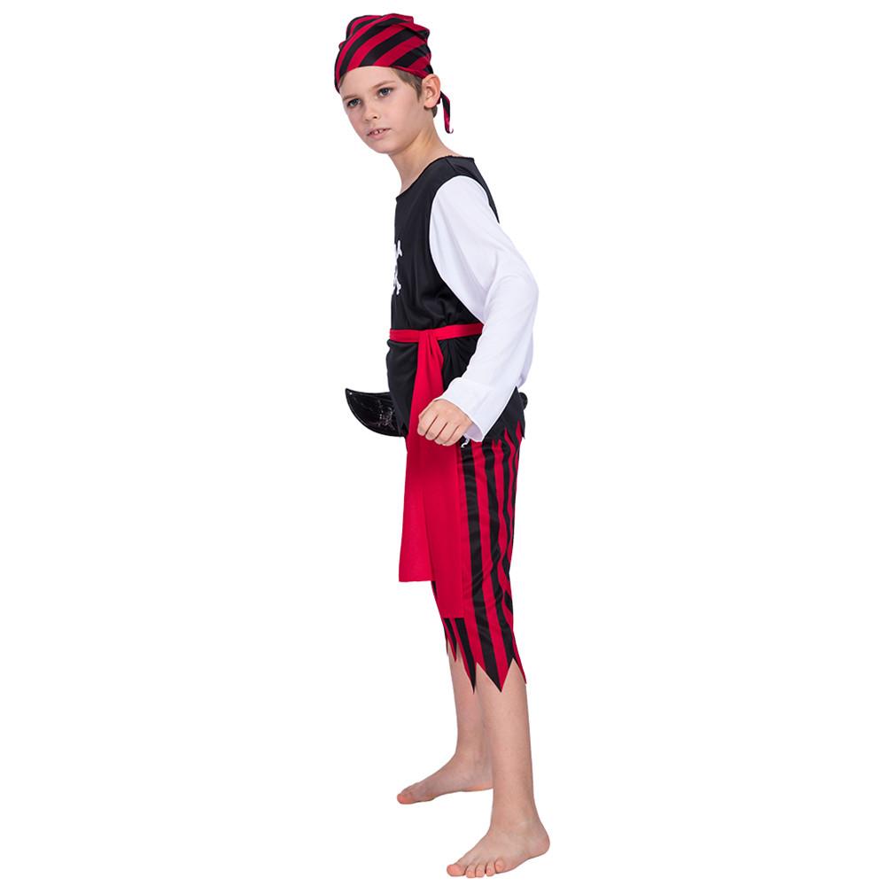 Halloween Cosplay Pirate Skull Boy Costume