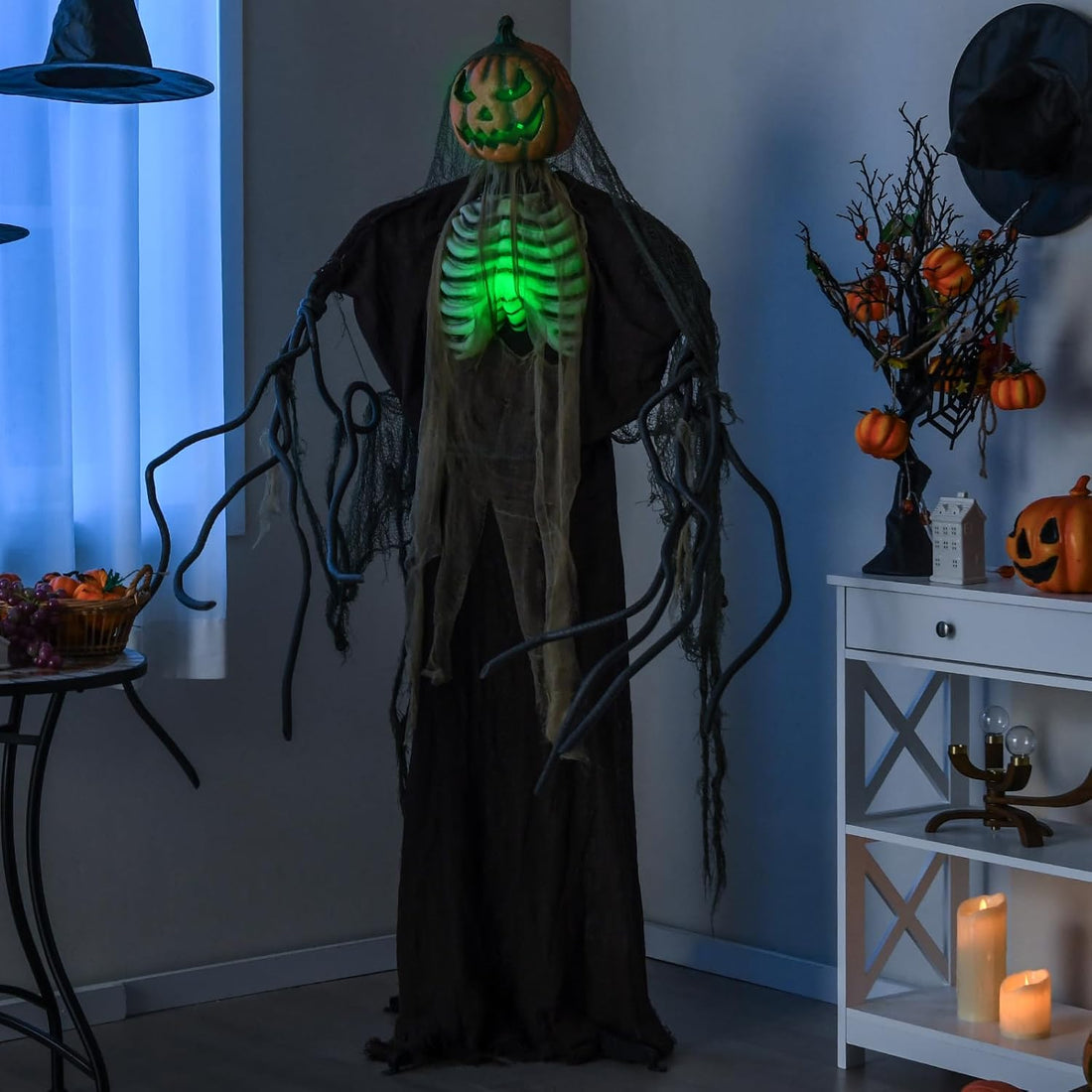 Tangkula - 6ft Halloween Animatronic Ghost Pumpkin