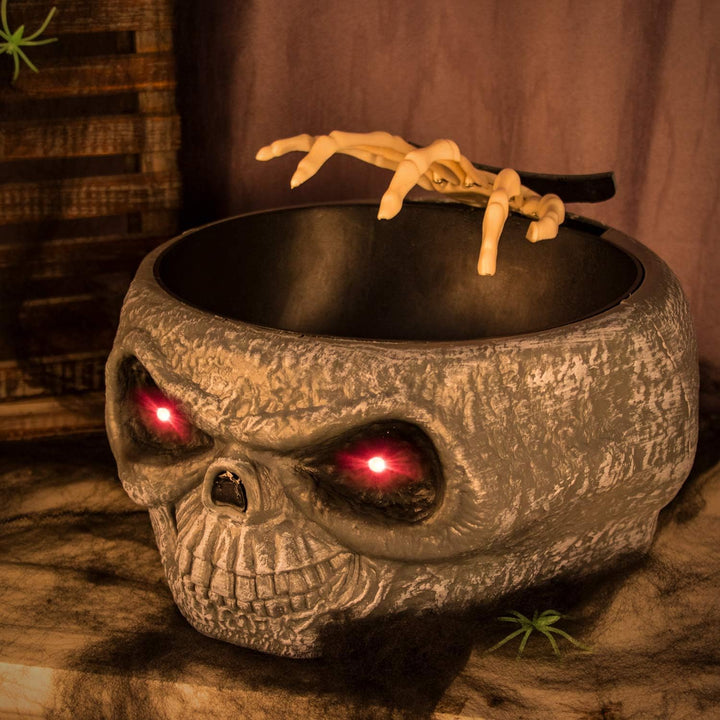 Evil Pumpkin Bowl for Halloween Candy - Khaki