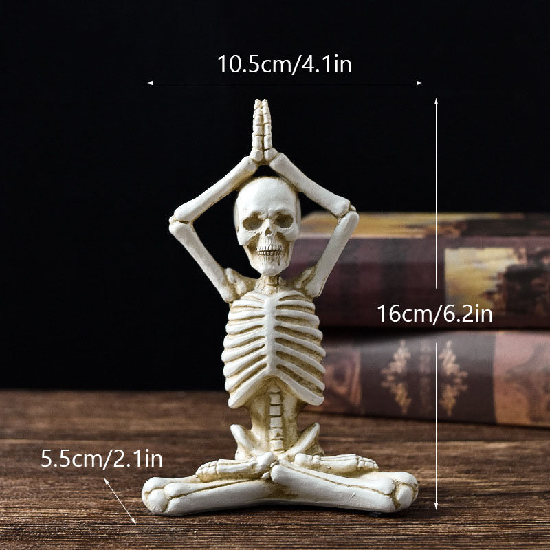 Horror Table Decor - Halloween Yoga White