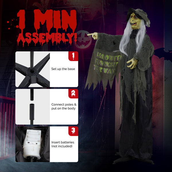 Red Eye Witch with Vibration and Voice Control - 6ft