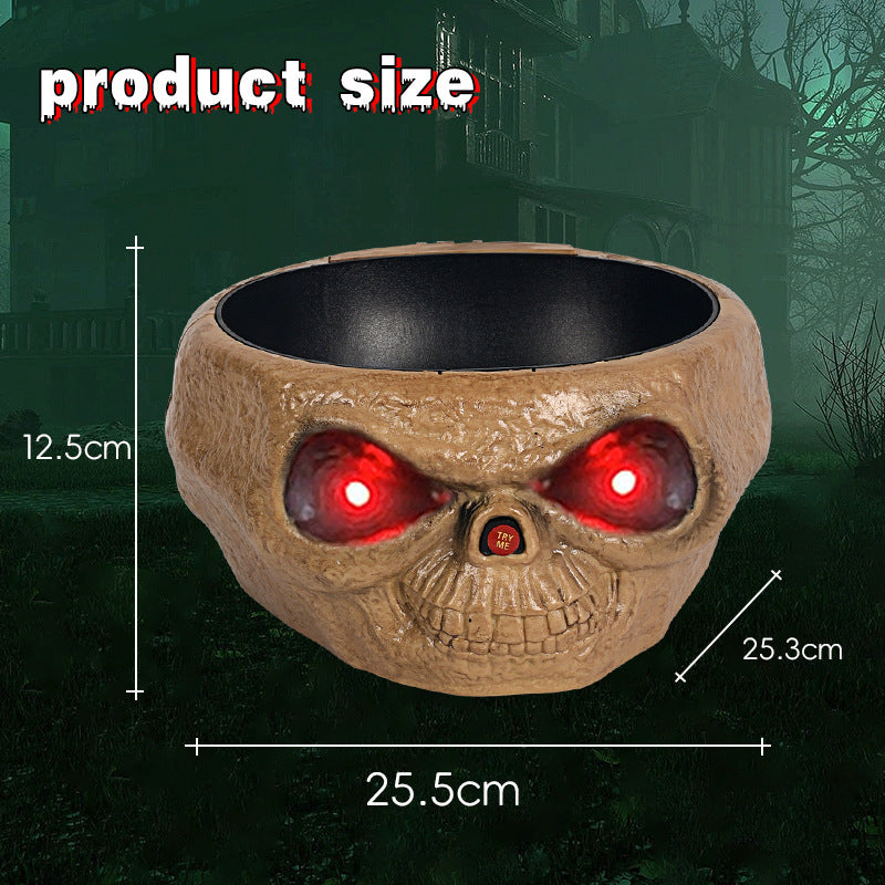 Evil Pumpkin Bowl for Halloween Candy - Khaki