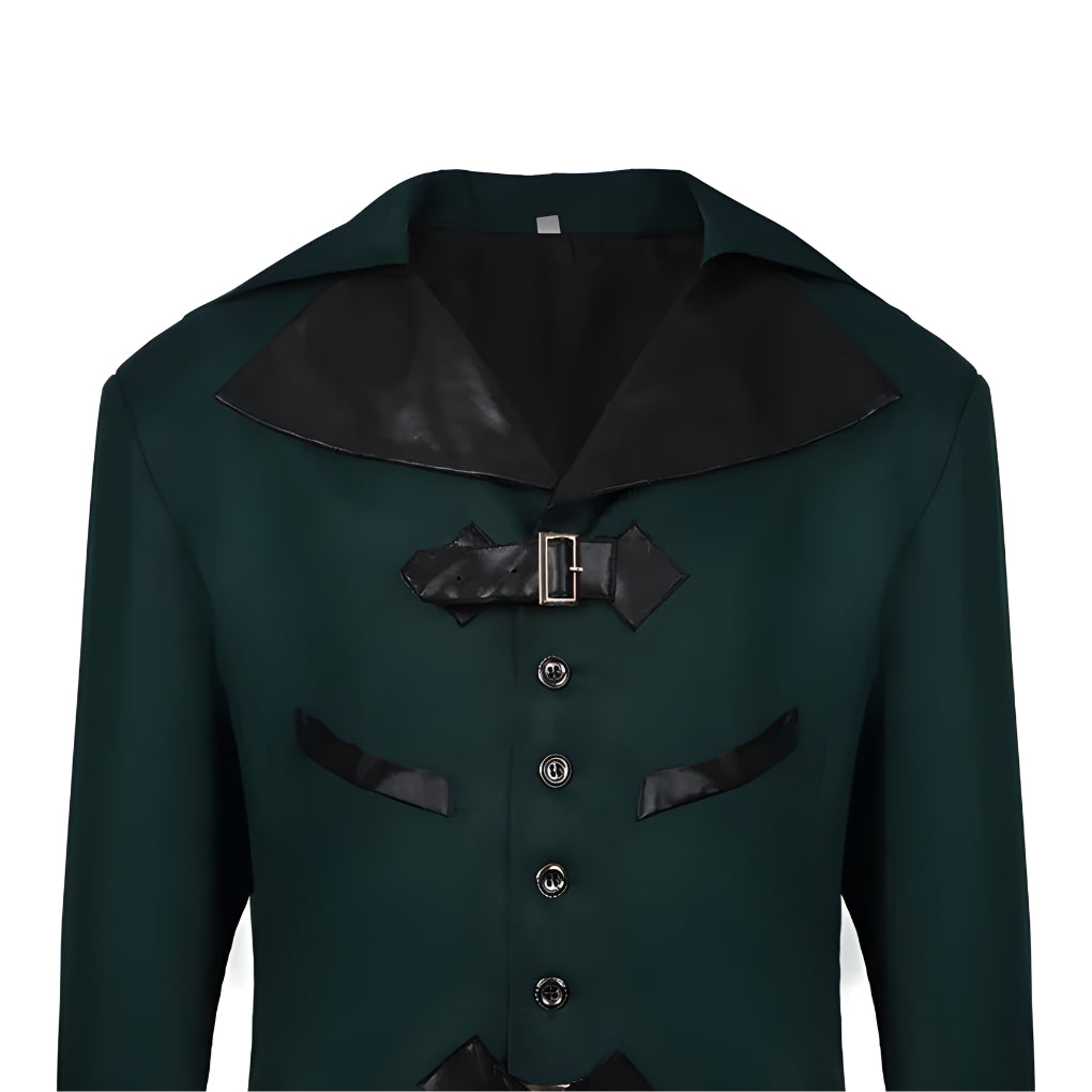 Gothic Punk Coat with Tail - Blue