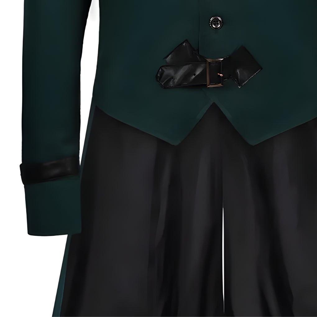 Gothic Punk Coat with Tail - Blue