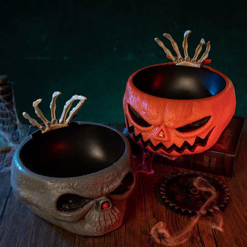 Evil Pumpkin Bowl for Halloween Candy - Pumpkin
