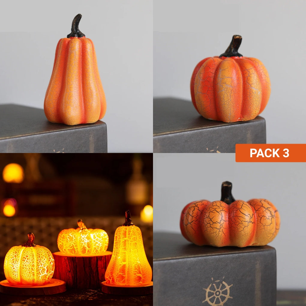 Halloween Pumpkin Lamp - 3 Piece Package