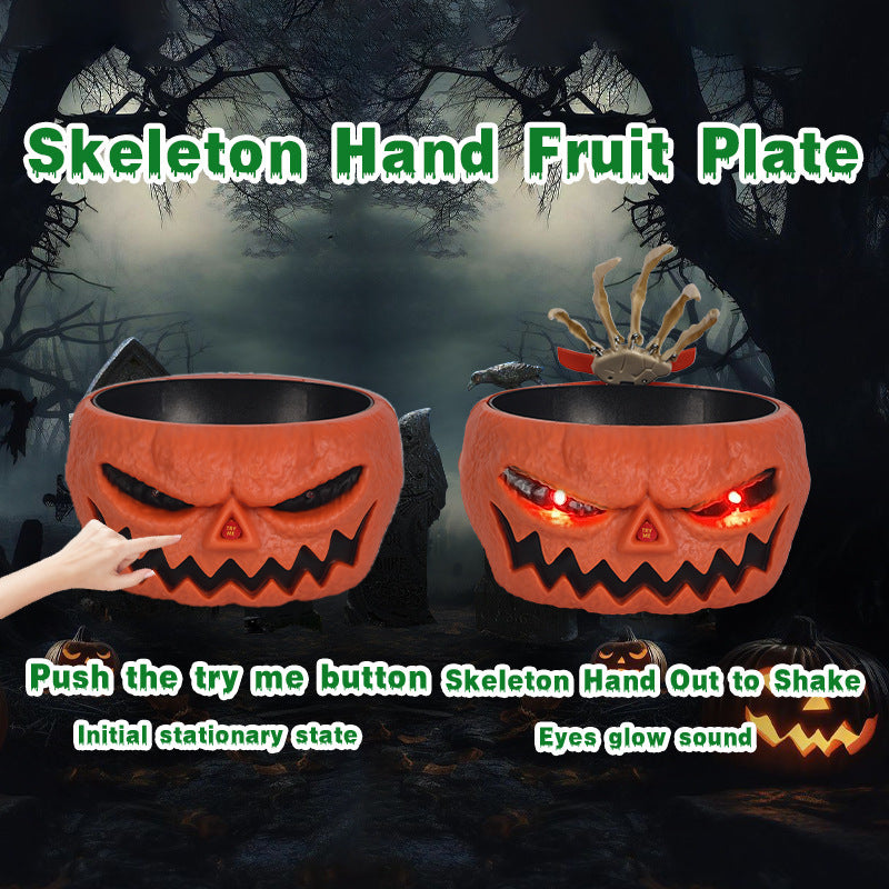 Evil Pumpkin Bowl for Halloween Candy - Pumpkin