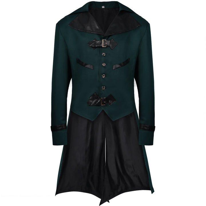 Gothic Punk Coat with Tail - Blue