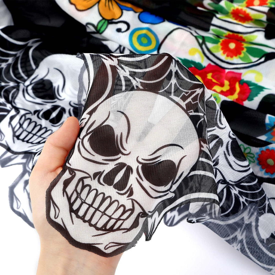 Halloween Skeleton Poncho - Day of the Dead