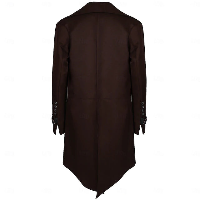 Gothic Punk Coat with Tail - Brown