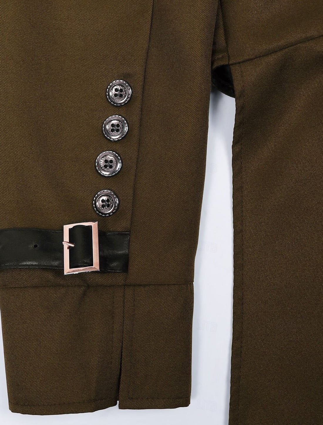 Gothic Punk Coat with Tail - Army Green